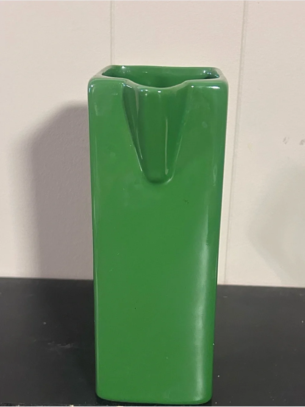 Passport Green Ceramic Pitcher with Multicolor Label